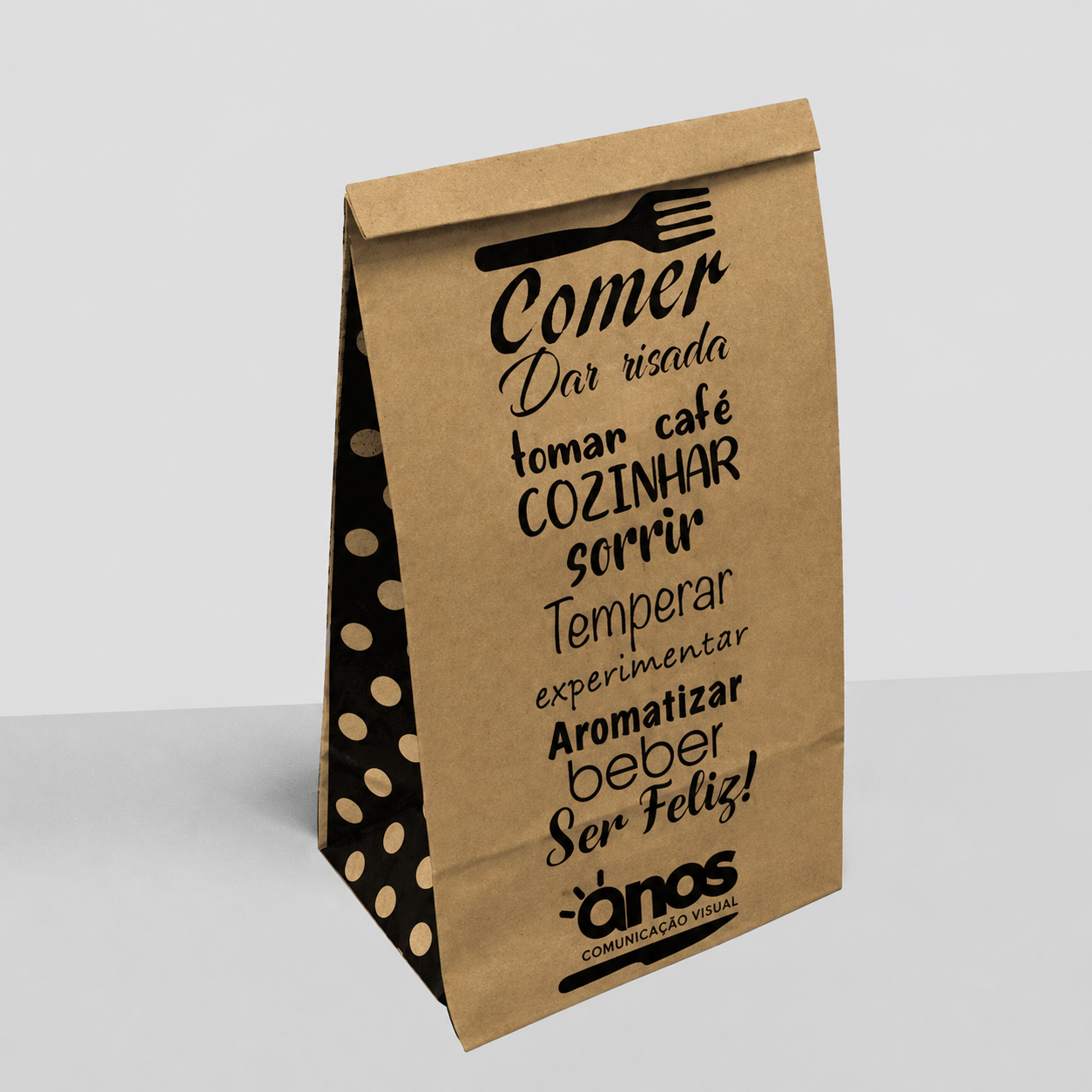 Saco Kraft Delivery - 31x18cm - kraft 80g